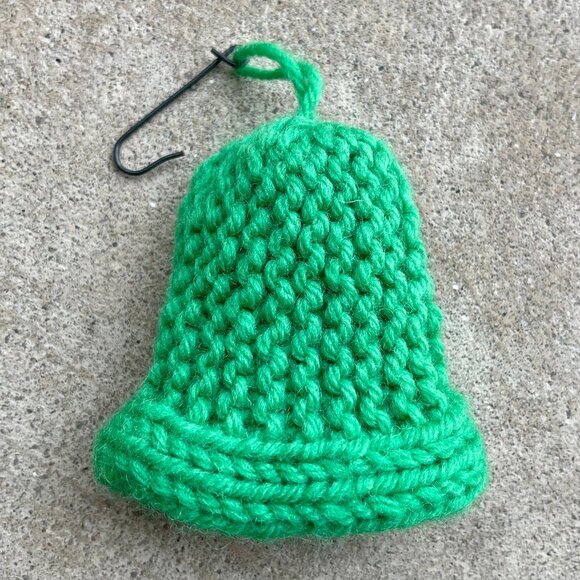 Crocheted Christmas Bell Ornament - Picture 1 of 16